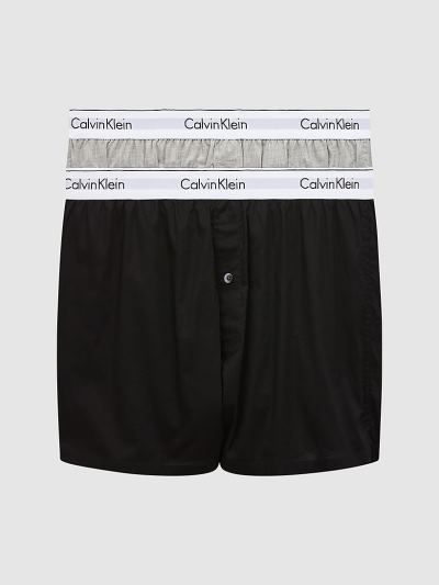 Calvin Klein Underwear HU739394 | Calvin Klein Modern Cotton Slim Fit Férfi Boxer Fekete / Szürke